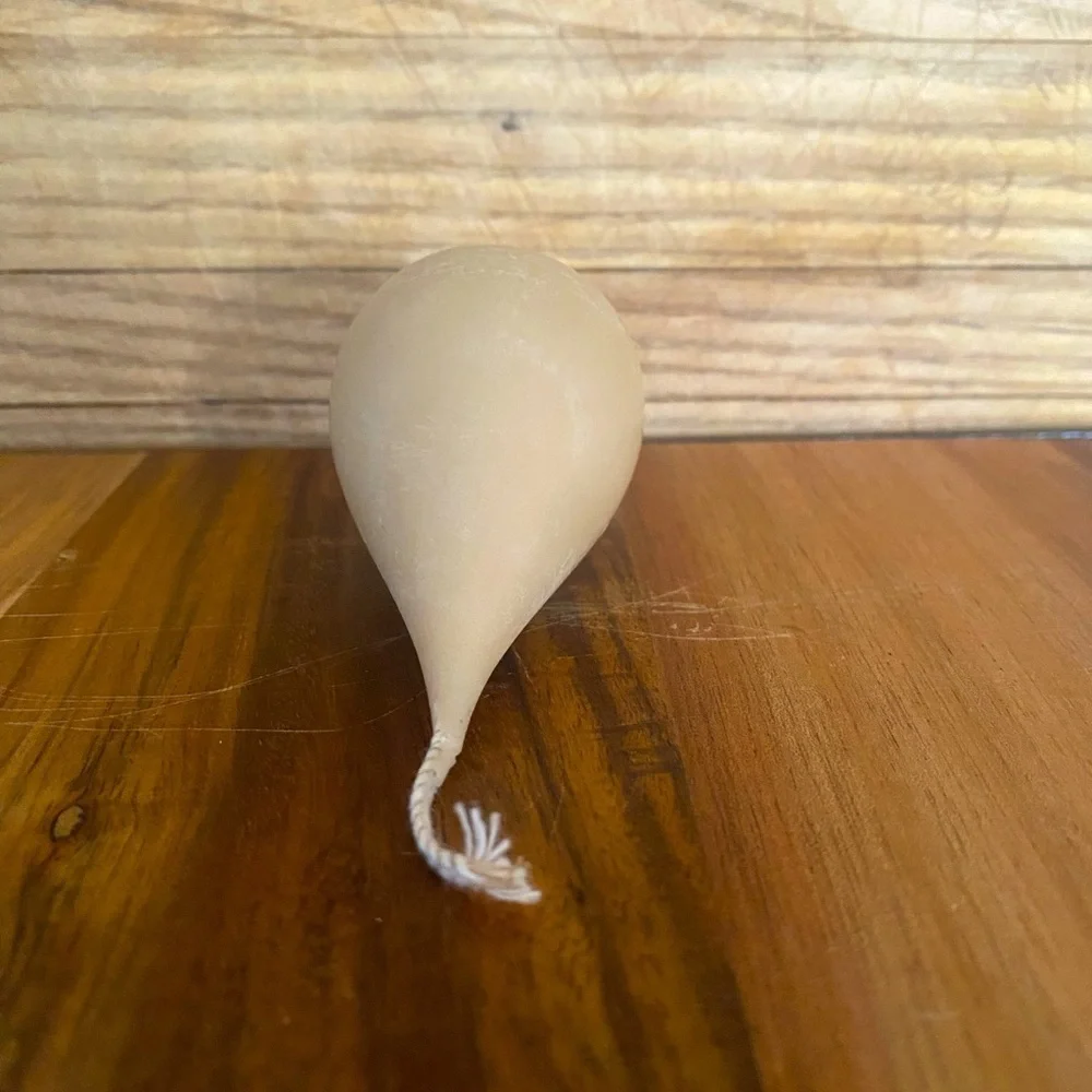 New Hand Crafted Teardrop Shaped‎ Beeswax Candle